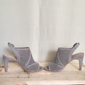 Light gray suede like heels! Size 7